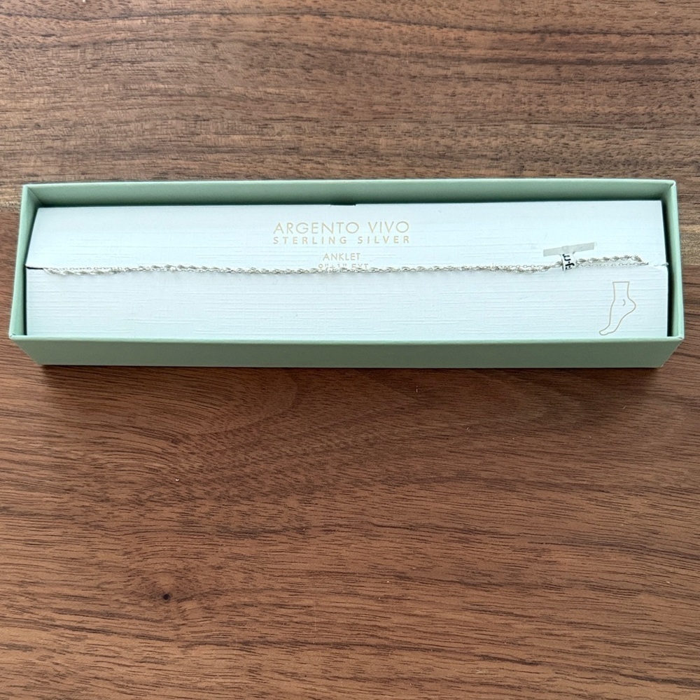 Argento Vivo Silver Chain Anklet - Picture 6 of 6